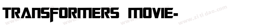 Transformers Movie字体转换